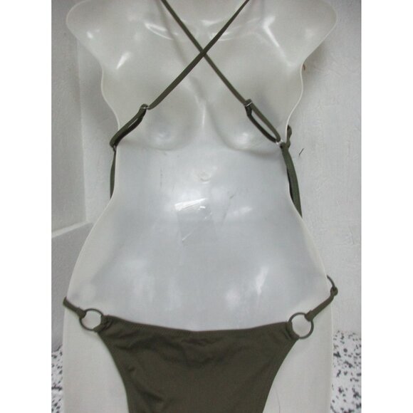 Solid & Striped One Piece Swimsuit Brown Measures To Small NWOT - Picture 2 of 3